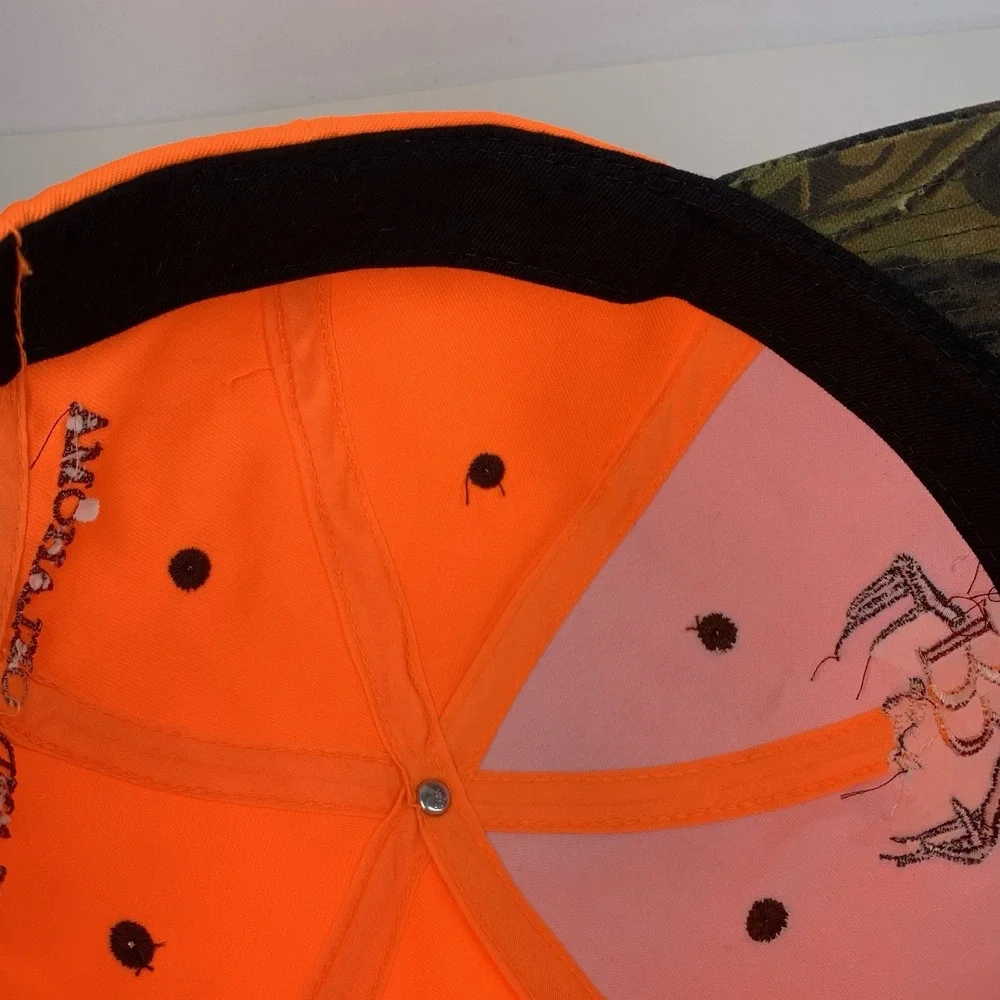 Red Rock Ranch Hat Marland OK Blaze Orange Camo Adjustable Structured Cap